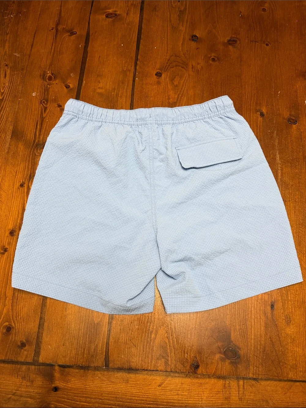 Tommy Bahama Light Blue Seersucker Swim Trunks